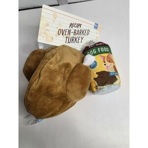 Bark Box Dog Toy Medium/Large Oven Barked Stuffed Turkey Crinkle BarkBox